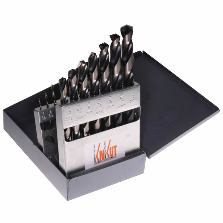 KnKut 29KK5DB Jobber Set for 1//16-Inch to 1//2-Inch by 64ths Drill Buddy 29-Piece