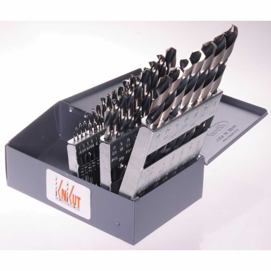 Stubby Length Drill Bit Set 1/16-1/2 29 Pc