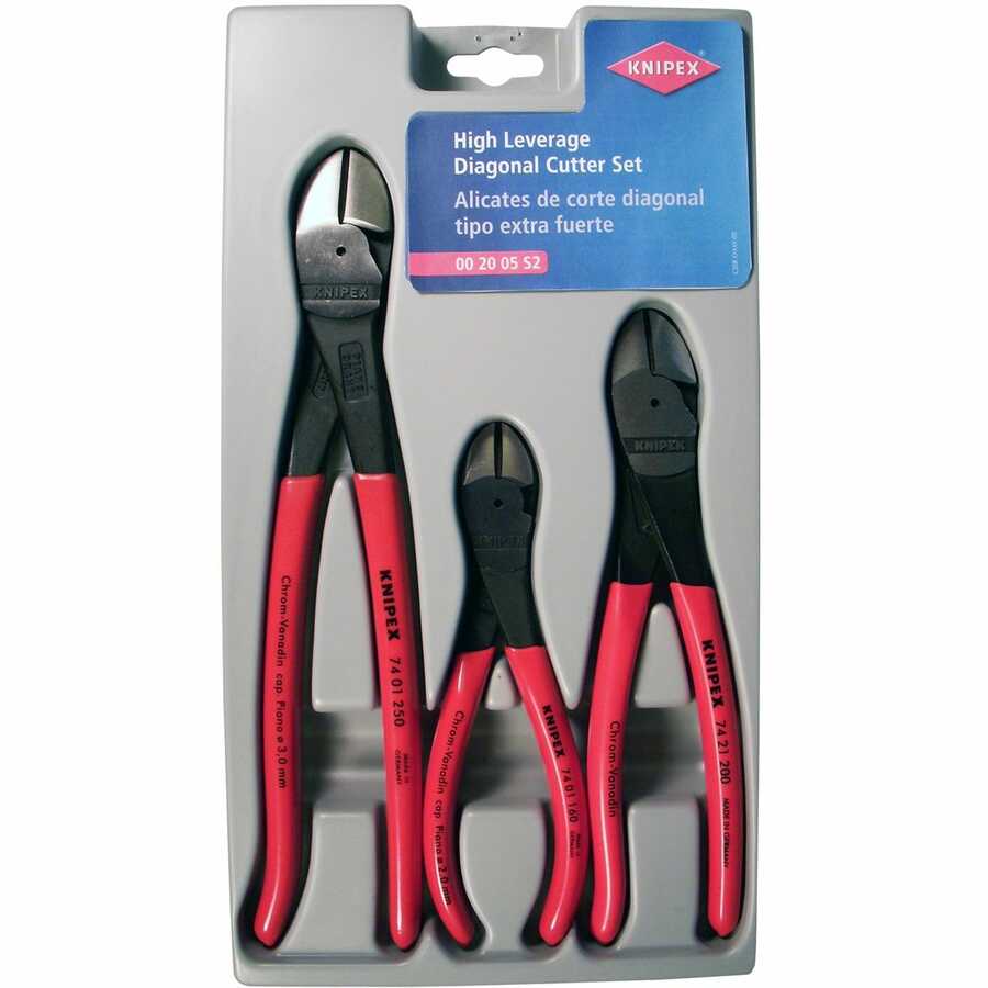 3-Piece High Leverage Diagonal Cutter Set