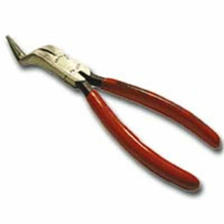 8" Double Bent Nose (90-deg.) Pliers w/o Cutter, Plastic Grip