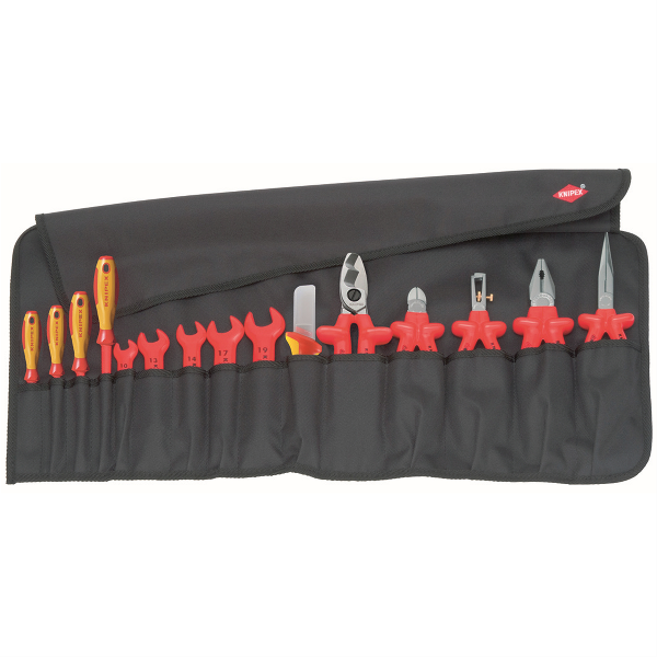 KNIPEX 15-Piece Insulated Electrical Tool Roll Kit