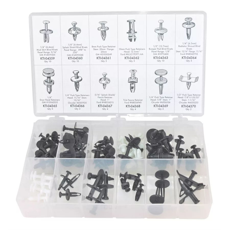 65 Piece Push Type Retainer Kit (All Cars)