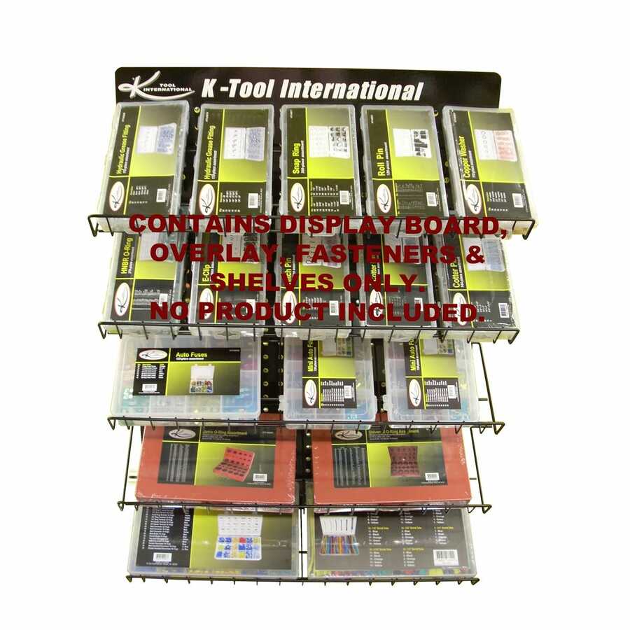 Display Board, Fasteners and Slanted Wire Shelves