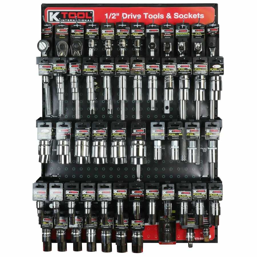 1/2" DRIVE TOOLS & SOCKETS DISPLAY BOARD