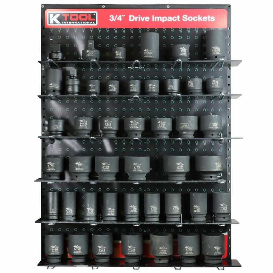 K Tool International | KTI0840 | KTI 3/4" Impact Socket Display with Easy Setup