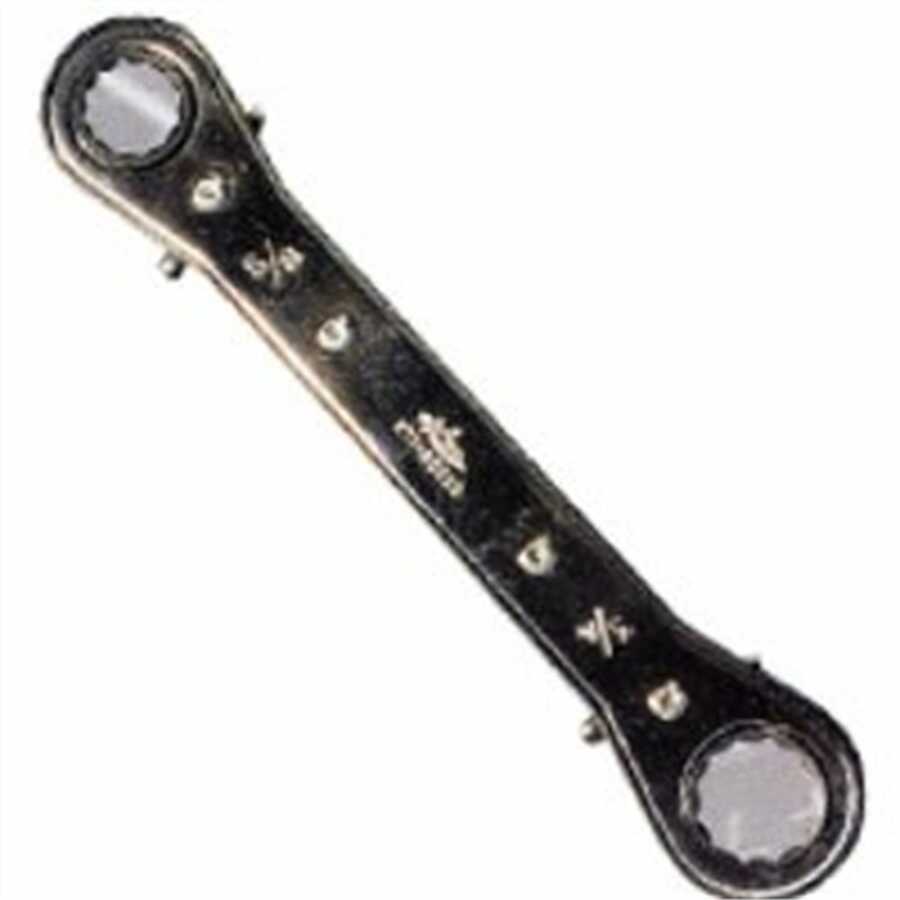 Flat Ratcheting Box Wrench - 1/2 In x 9/16 In