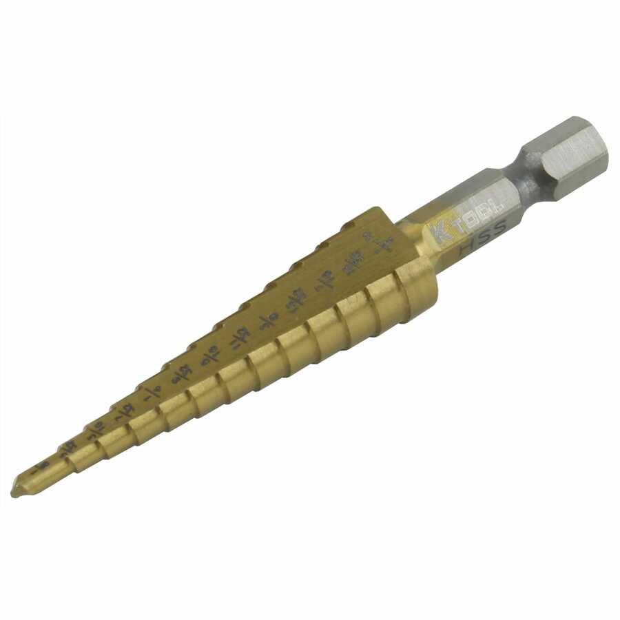 Step Drill Bit 1/8"-1/2"