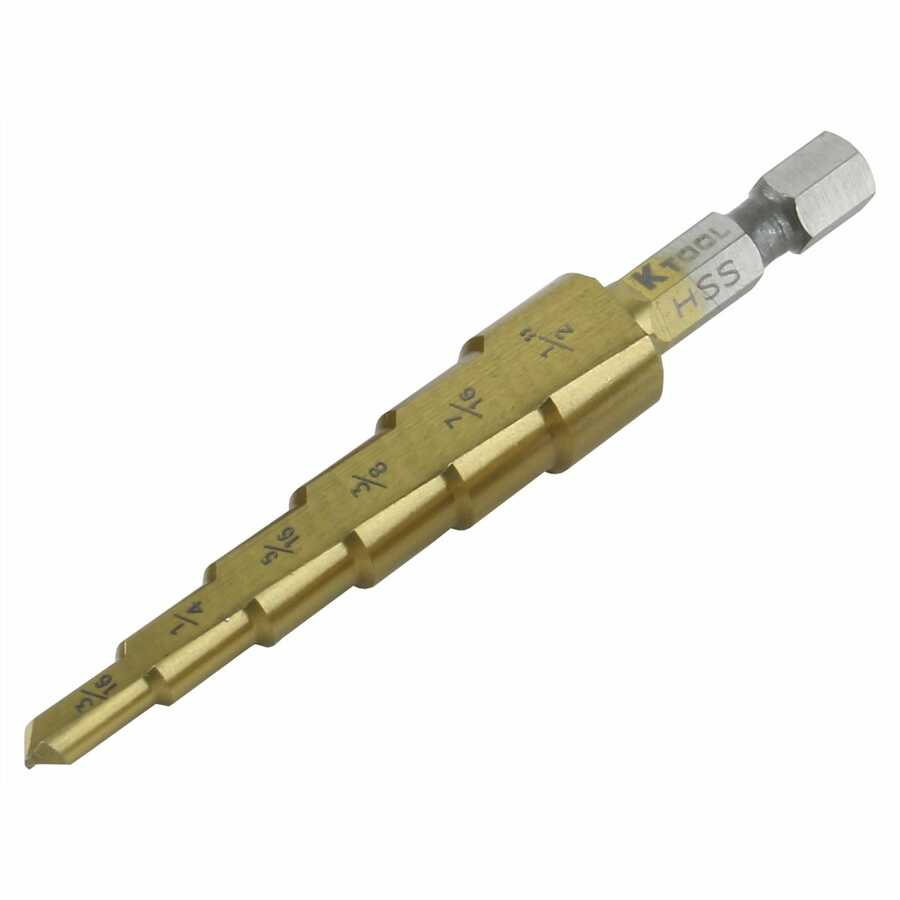 Step Drill Bit 3/16"-1/2"