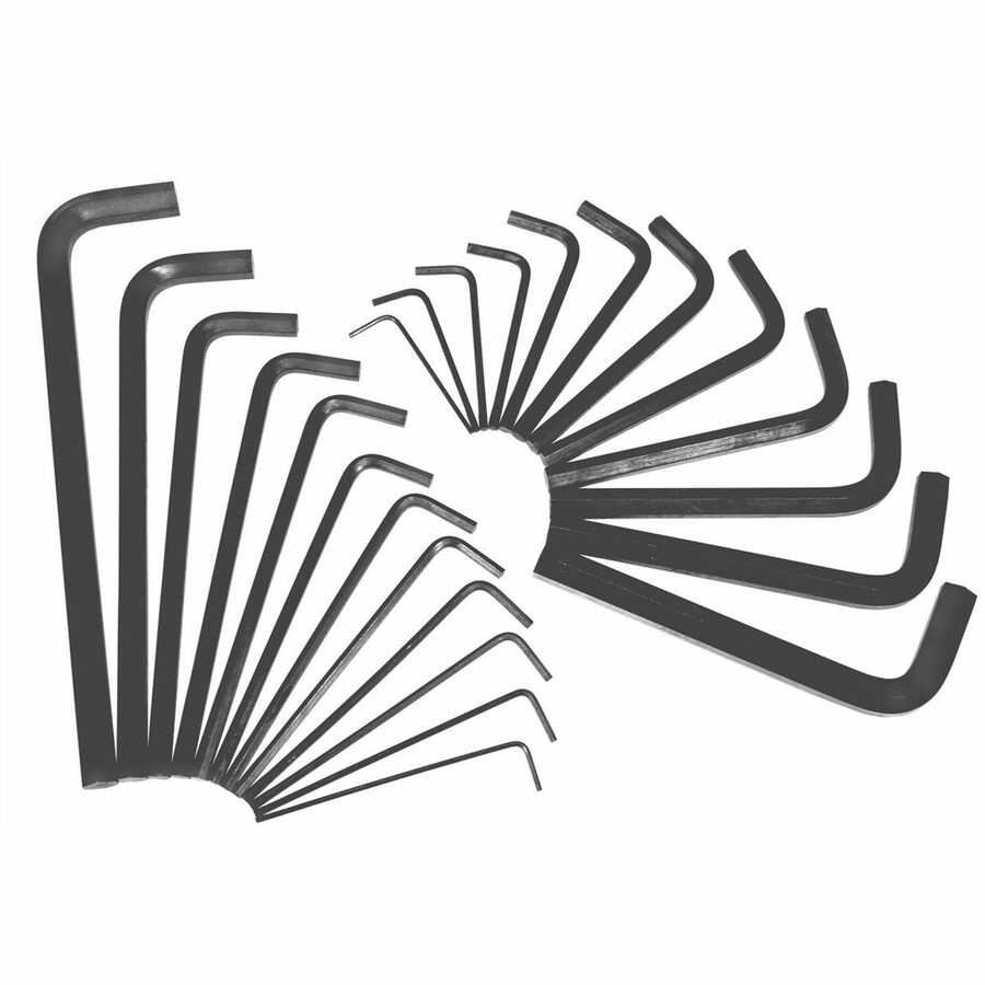 Hex Key Set w/ Pouch 25 Piece SAE & Metric