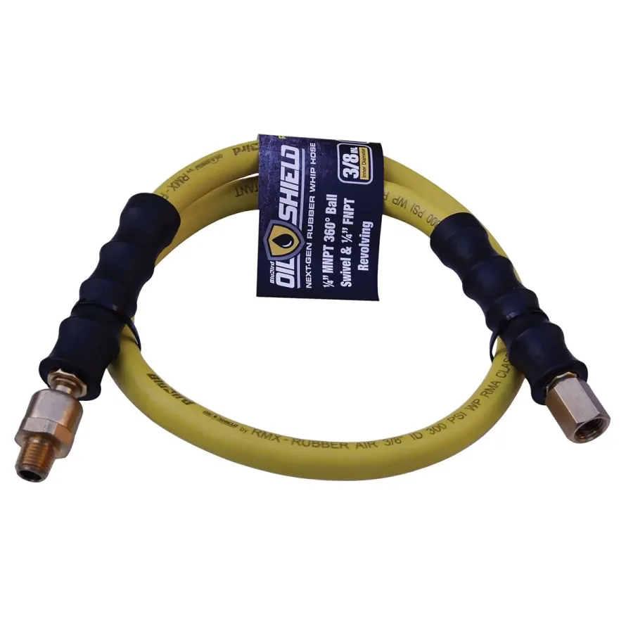 (image for) BluBird Oil Shield Whip Hose 3/8" x 3'