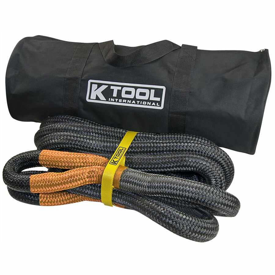 Recovery Tow Rope 1-1/4" x 30', Orange Eyes