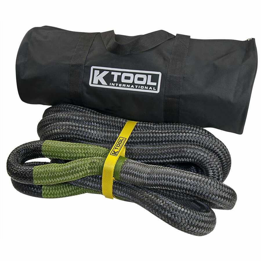 Recovery Tow Rope 1-1/2" x 30', Green Eyes