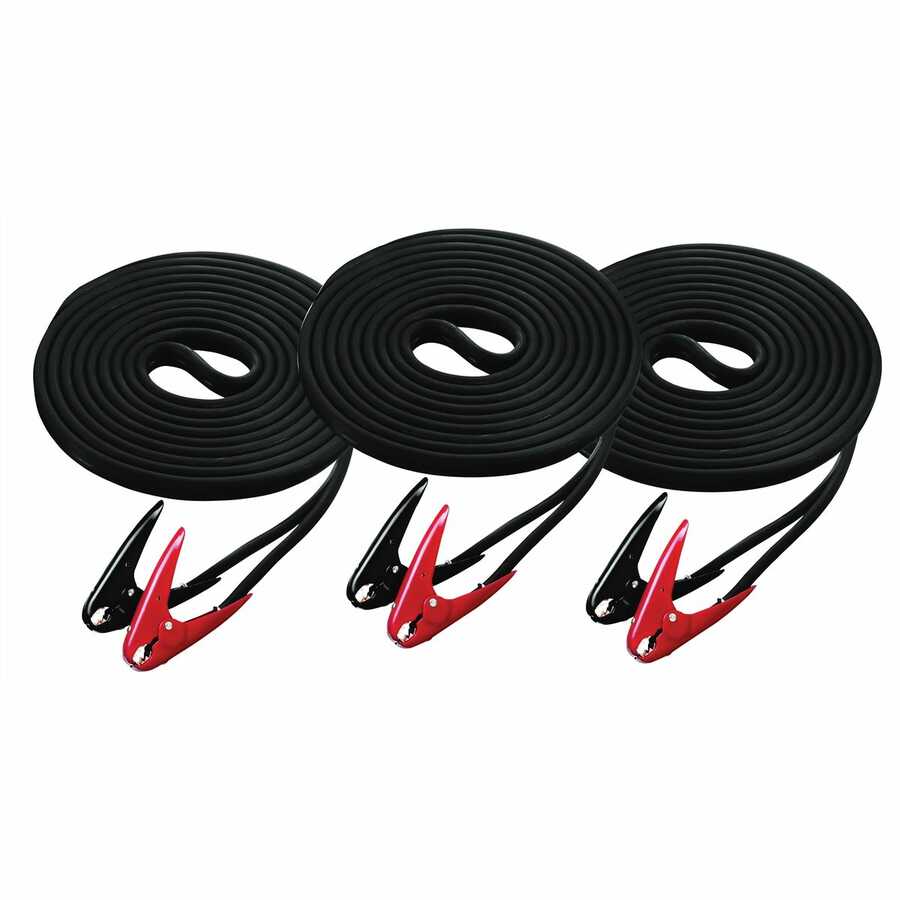 Booster Cables 25' 2 Ga 500 AMP - 3pk