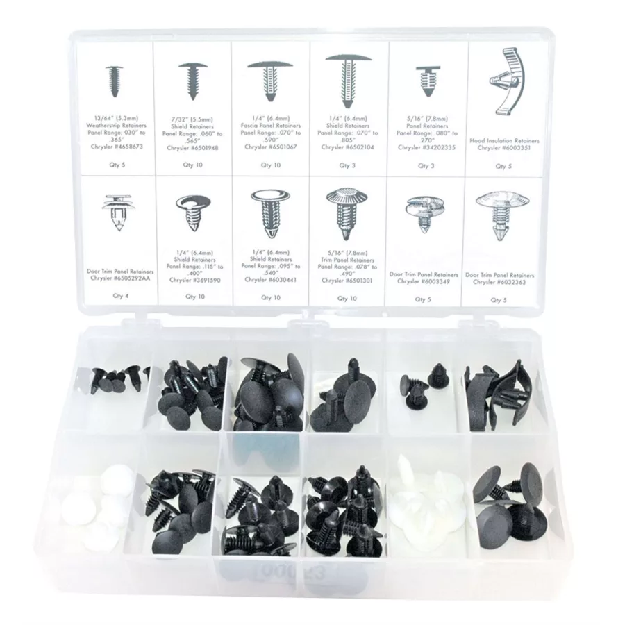 80 Piece Chrysler Body Retainer Kit 80 Piece Chrysler Body Retainer Kit