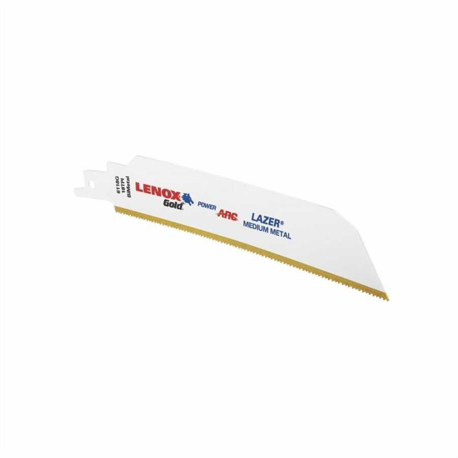 RECIPROCATING SAW BLADES, 6118GR, GOLD BI-METAL