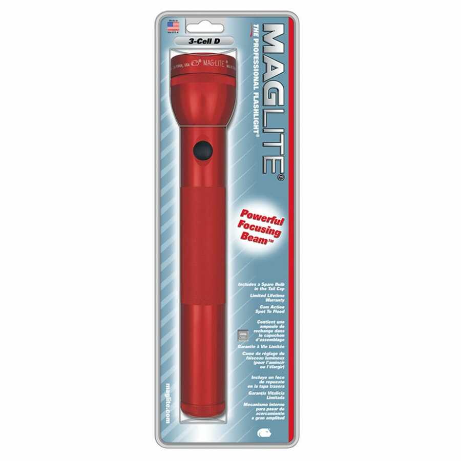 Flashlight - 3 D-Cell - Red