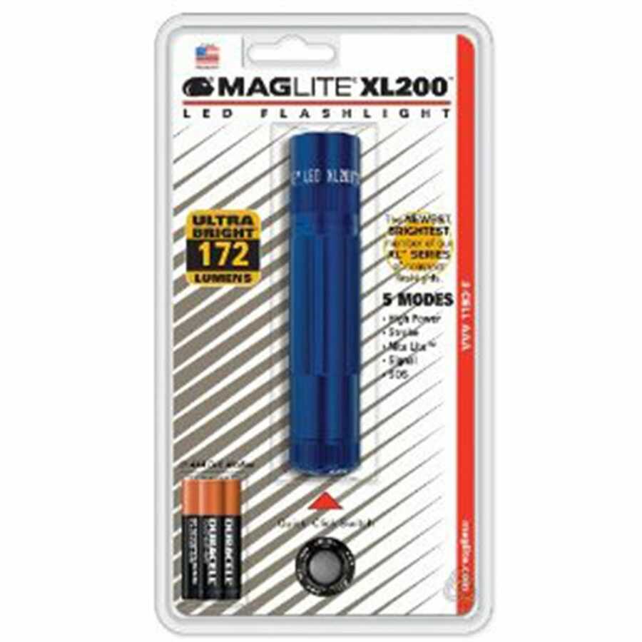 XL200 LED Flashlight 3Cell Blu
