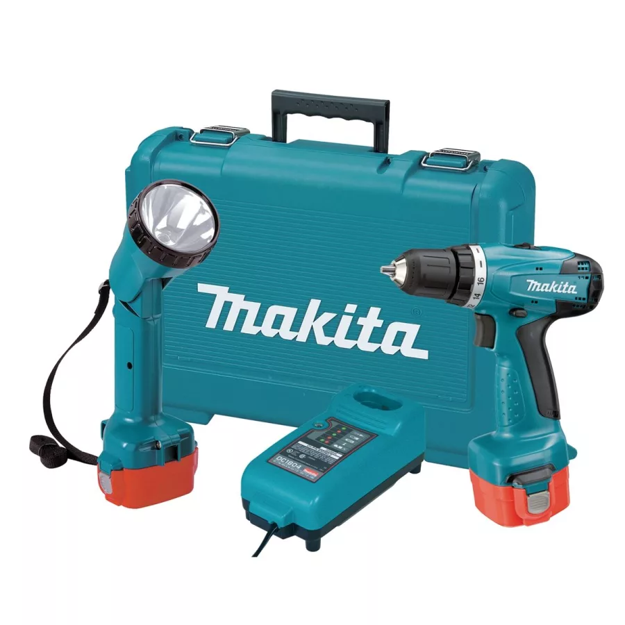 12V 3/8 In Cordless Driver-Drill w/ Flashlight Kit