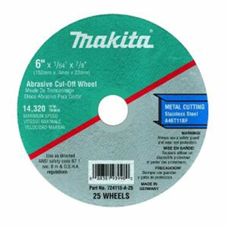 25 Pack 4 1/2" x 3/64" CutOff