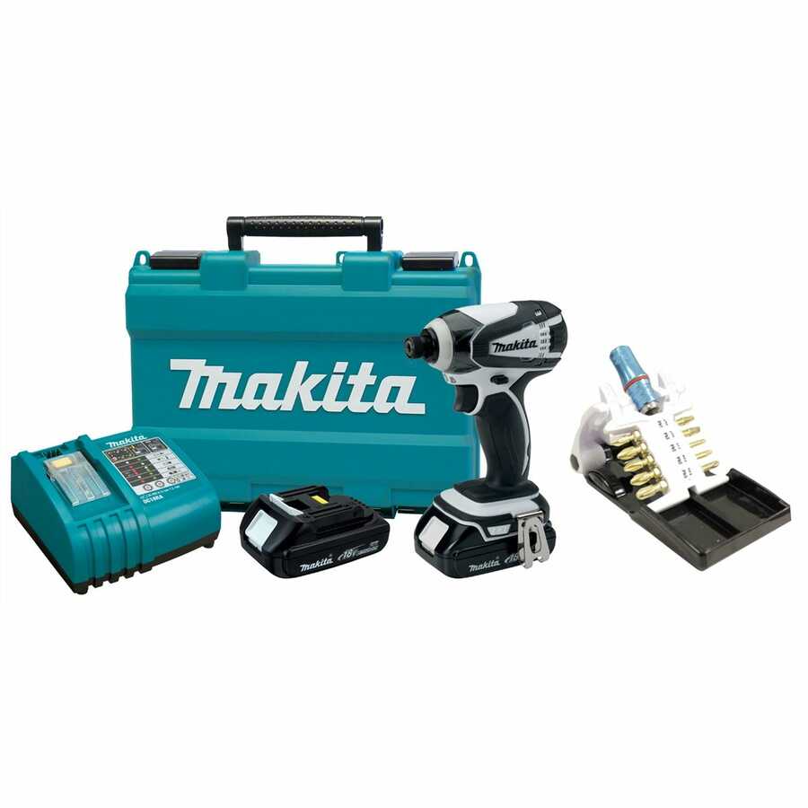 18V Compact Li-Ion Cordless Impact Driver Kit w Gold Bit Set