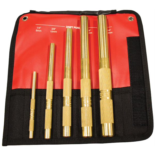 5PC BRASS DRIFT PUNCH SET