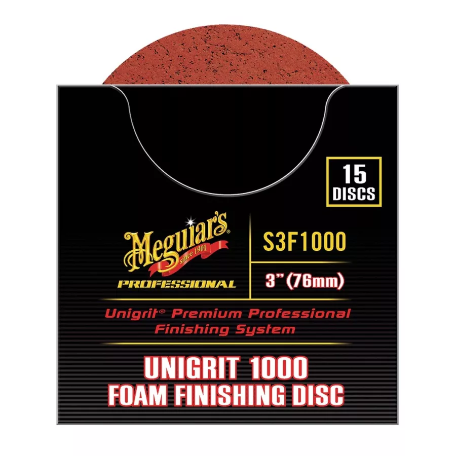 Unigrit 3" P1000 Foam Finishing Disc - 15 pack
