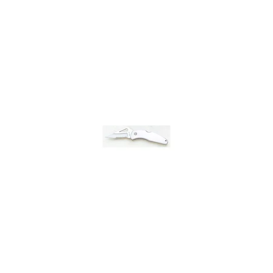 All Stainless Lockback Knife w/Serrated Blade