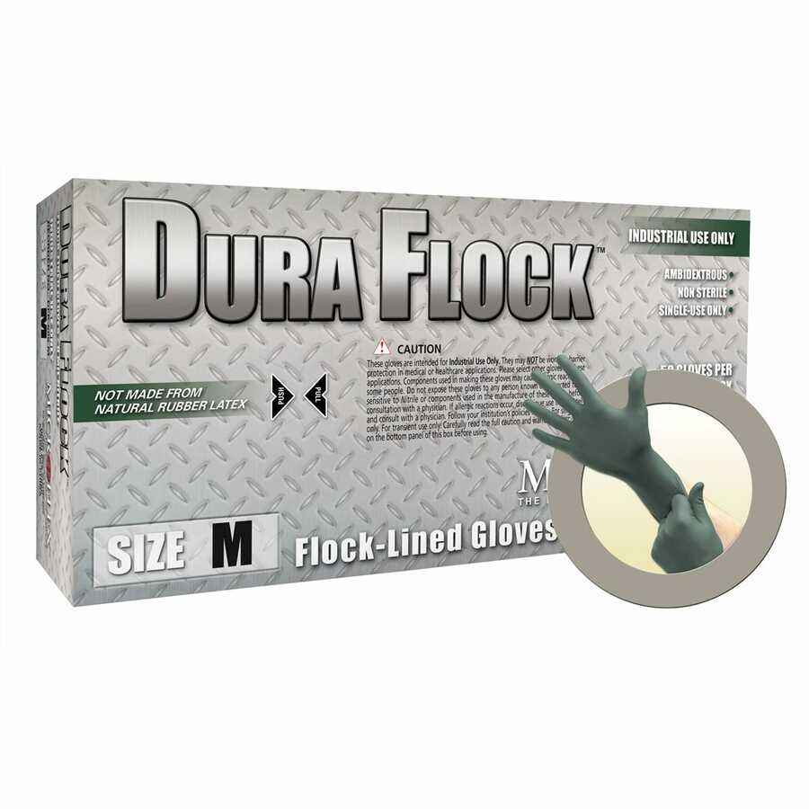 Dura Flock Flock-lined Nitrile Gloves 50/Box - X-Large