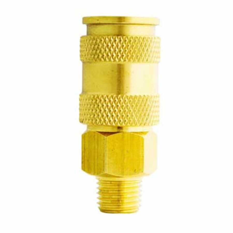 V-Style Hi-Flow Brass Coupler - 1/4" NPT Male