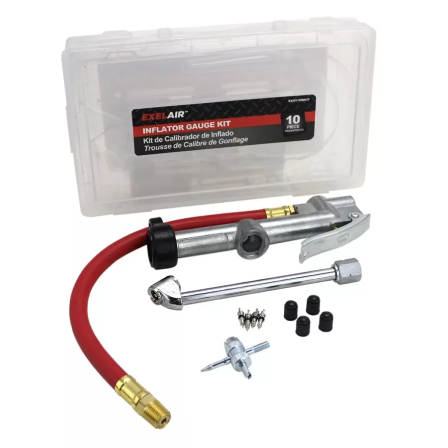 INFLATOR GUAGE KIT 10PC (image for) INFLATOR GUAGE KIT 10PC