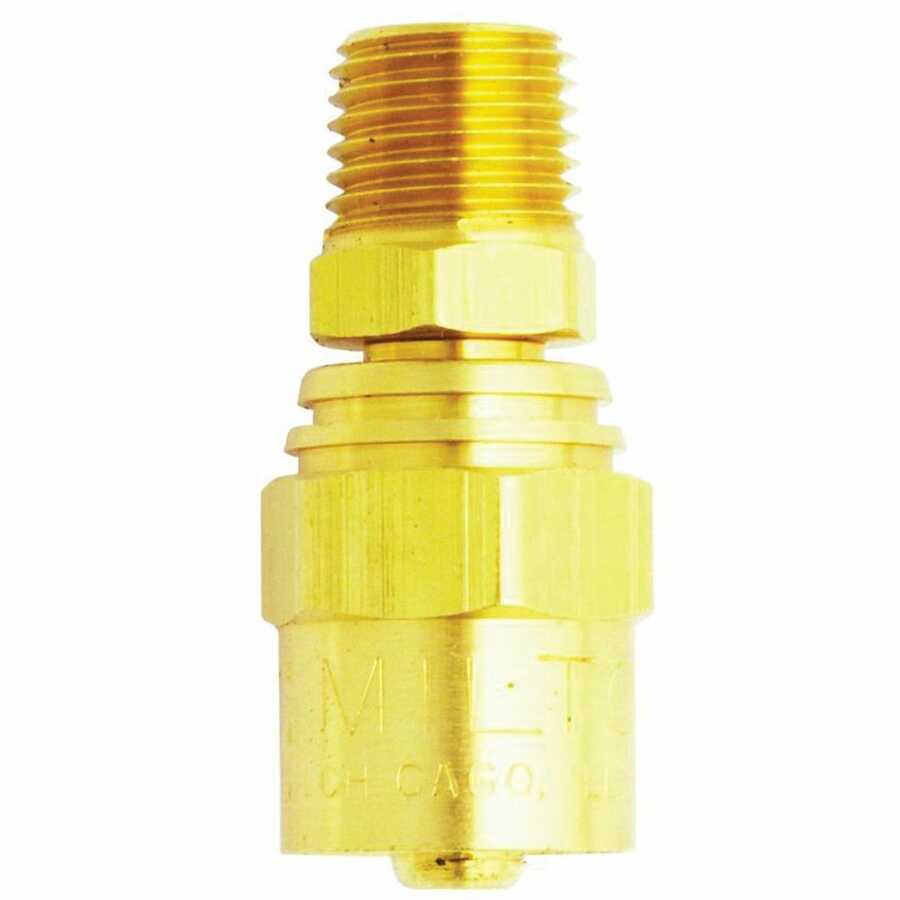 Re-usable Brass Hose Fitting - Male End 1/4 In ID x 1/4 In NPT 1