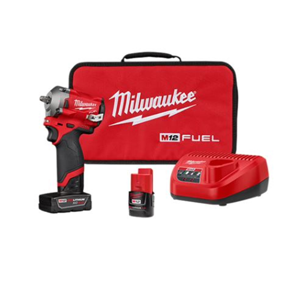 M12 FUEL 3/8" Stubby Impact Wrench Kit