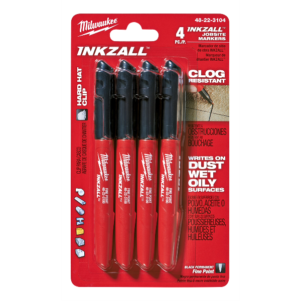 4PK BLACK FINE POINT MARKERS