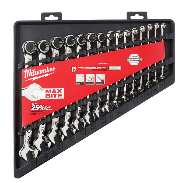 15pc Combination Wrench Set - Metric