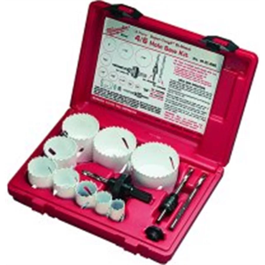 Contractor`s Hole Saw Kit - 4/6 Tooth - 13-Pc