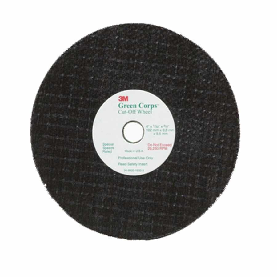 Green Corps Cut-Off Wheels 3 x 1/16 x 3/8 In - 5/Pk