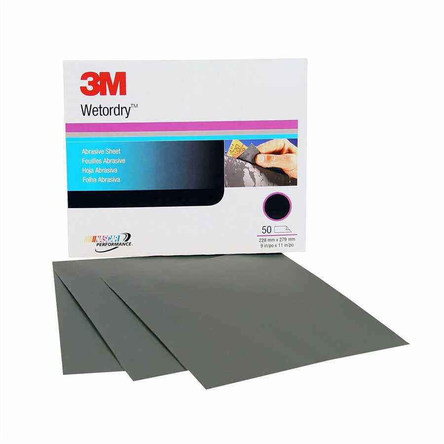 WetordryT Paper Sanding Sheets 9 In x 11 In 400 Grade
