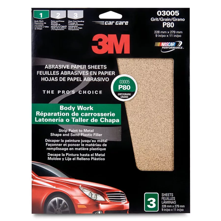 Aluminum Oxide Automotive Sandpaper - Medium Grade