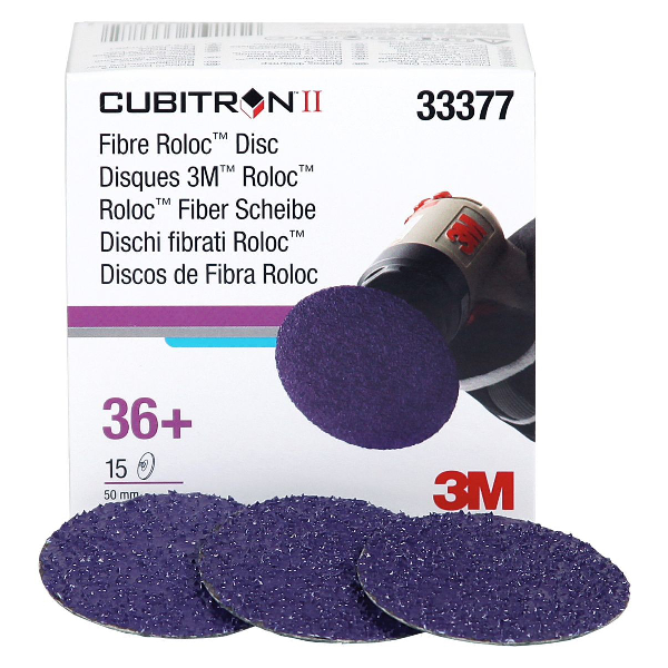 CUBITRON II FIBRE ROLOC DISC 2" 36+ 15/BX, 6pc case