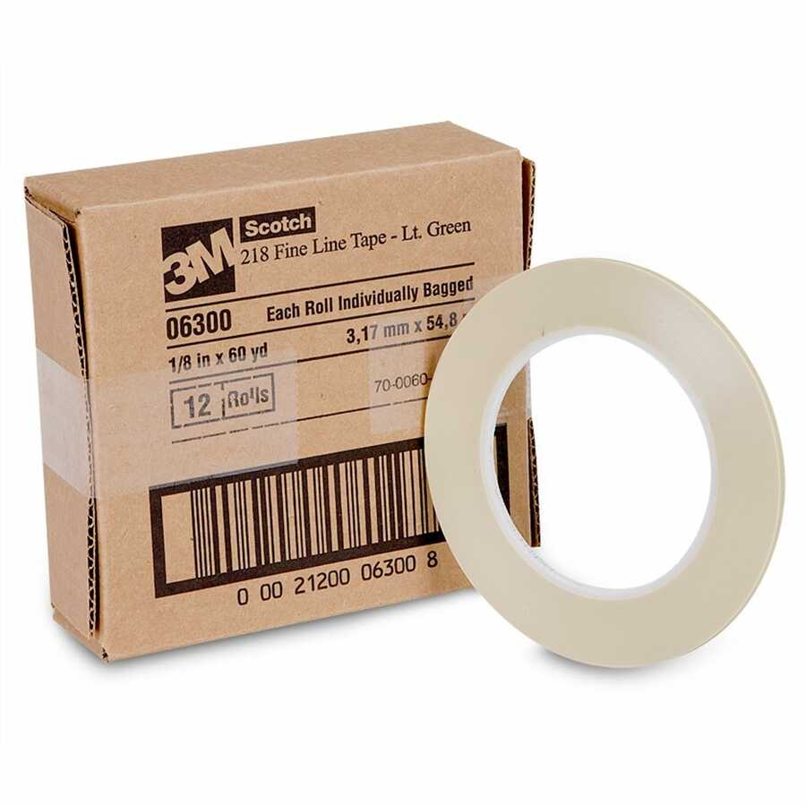Scotch Fine Line Tape 218 Green, 1/8 Inch Width