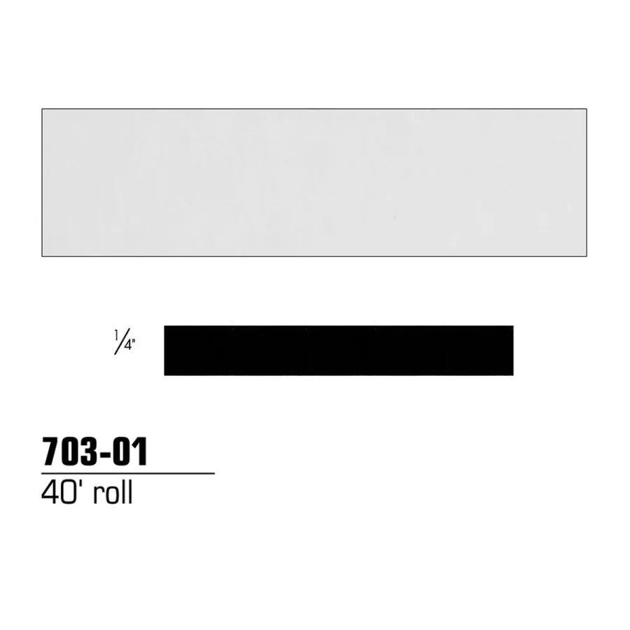 STRIPING TAPE--WHITE 1/4" SINGLE 40' ROLL