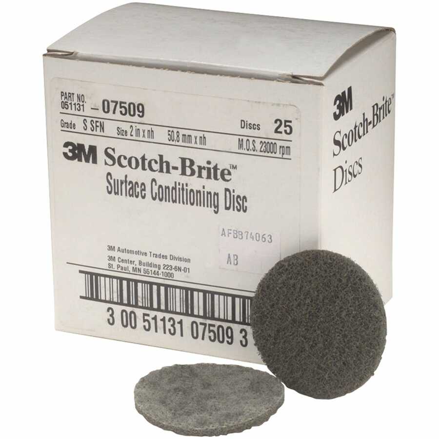 Medium 3" 3M 07486 Scotch-Brite Roloc Surface Conditioning Disc 25 per Box 