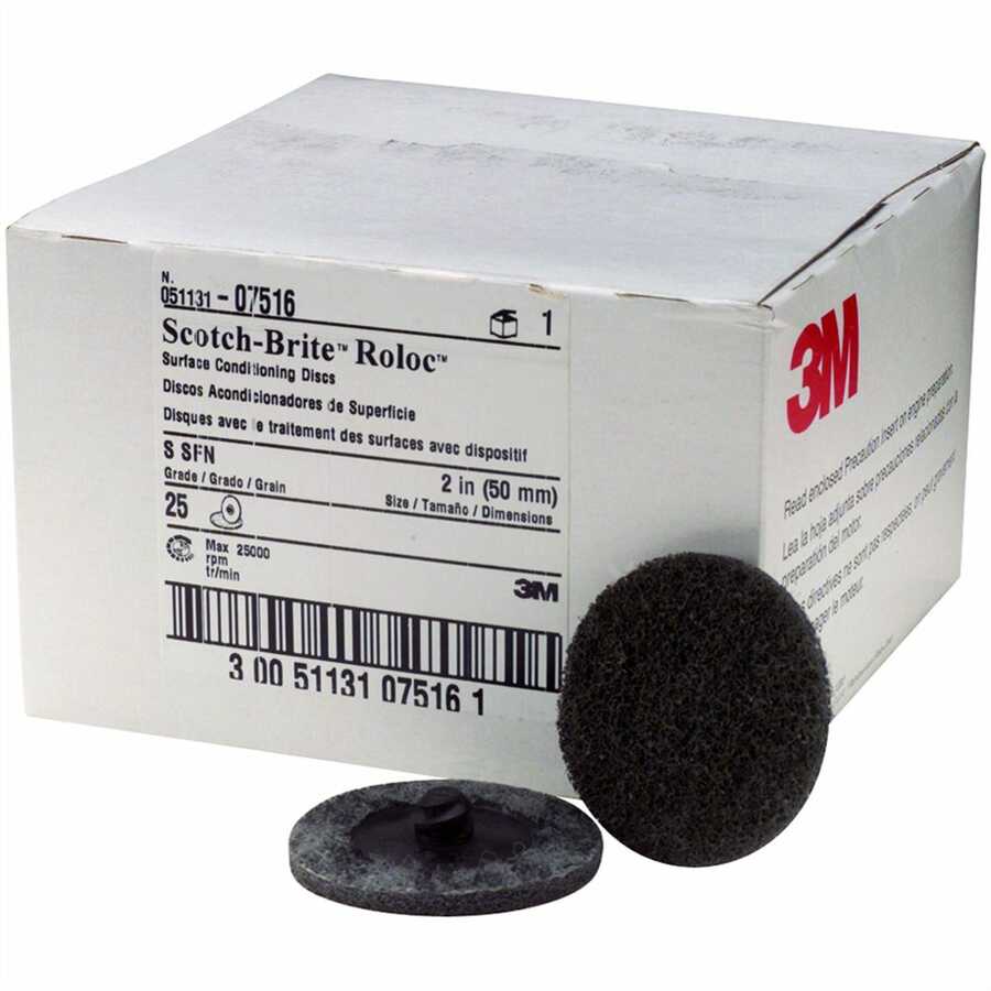 Brown 3M 7485 3-Inch 18000RPM Roloc Coarse Surface Conditioning Disc Pack of 25 for sale online 