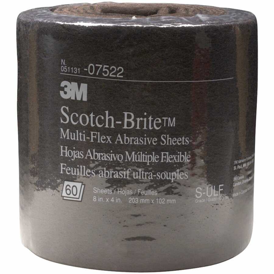 Scotch-Brite Multi-Flex Abrasive Sheet Roll, Ultra Fine Grade,