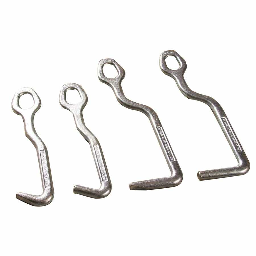 Fixed Head Sheet Metal Hook Set - 4-Pc