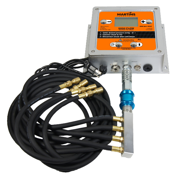 Automatic 4-Way Tire Inflator 145PSI with LCD & Memory