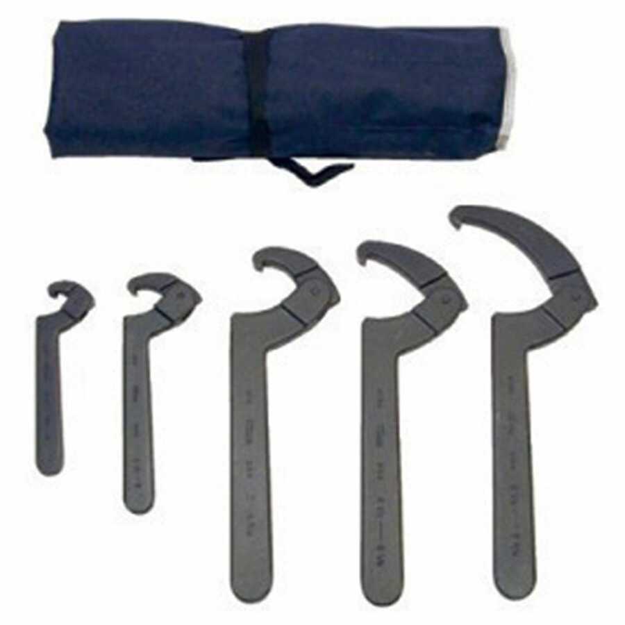HOOK STYLE 5PC SPANNER WRENCH SET
