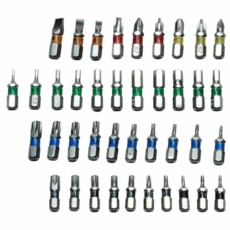 40pc Color Coded Bit Set