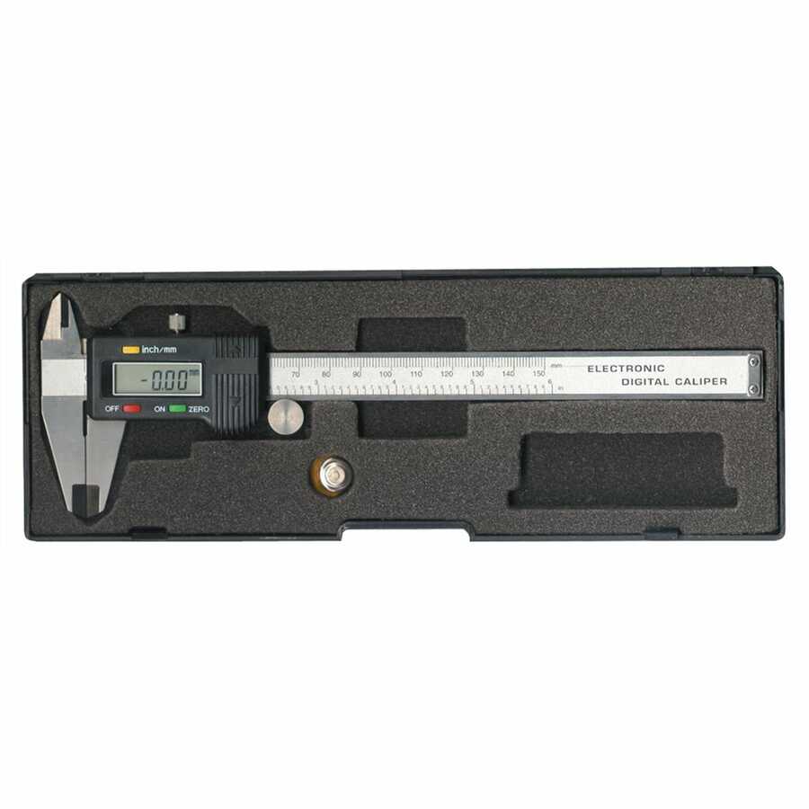 Mountain 5900 6 Inch Digital Stainless Steel Caliper with Case MTN5900