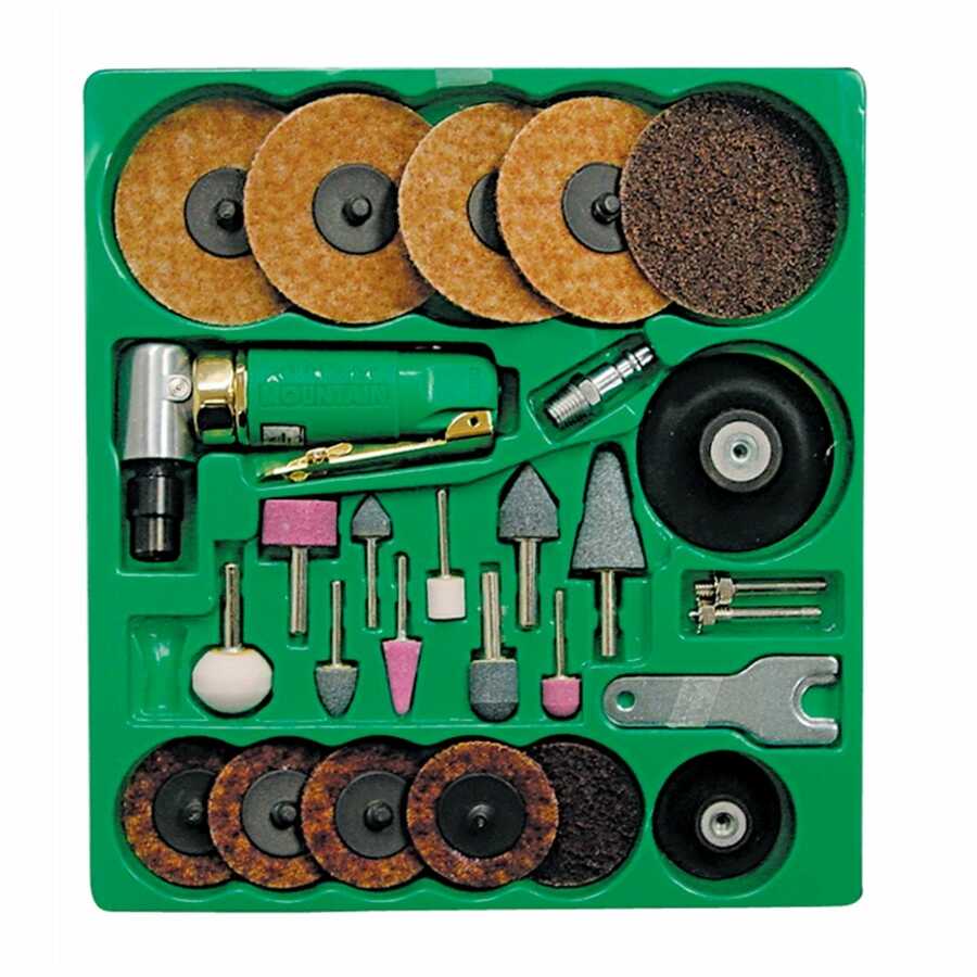 Mountain | 7310 | Surface Prep Kit with 90? Angle Air Die Grinder and Surface Pre